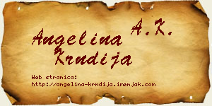 Angelina Krndija vizit kartica